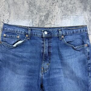 Levi’s 505 Jeans Blue Mens 38x32 Relaxed Fit Faded Straight Leg Medium Denim